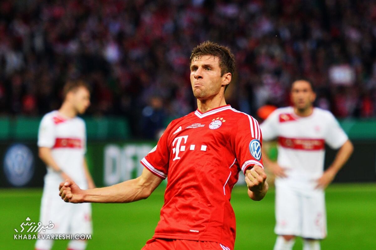 خبر ورزشی| توماس مولر چقدر ثروت دارد؟/ ستارهای که بیسروصدا خیلی پولدار شد! توماس مولر در فینال جام حذفی 2013