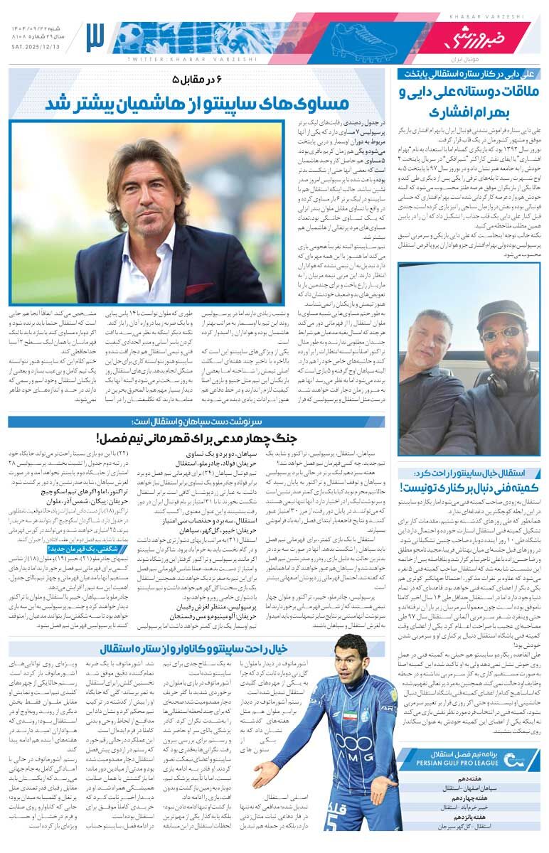 خطر یک استقلالی بیخ گوش مرد پرتغالی/ روزنامه خبرورزشی را رایگان بخوانید