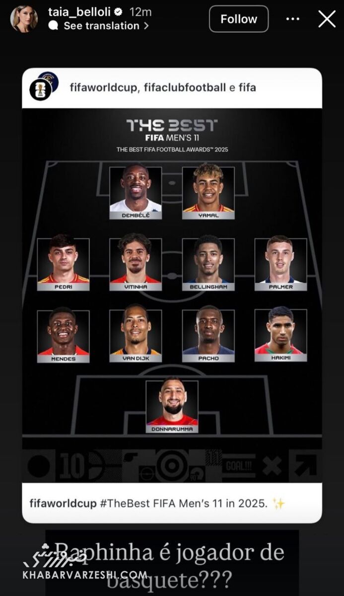 حمله به فیفا با سند و مدرک علیه تیم منتخب سال/ بیعدالتها آیا او بسکتبال بازی میکند؟ +عکس