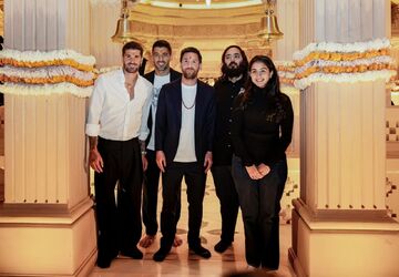 افتخار ویژه برای مسی؛ توله‌شیری به نام «لیونل» در کنار ثروتمندترین زوج هندی +تصاویر