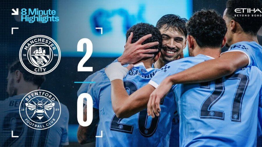 ویدیو| خلاصه بازی منچسترسیتی ۲ – برنتفورد ۰/ پیروزی آسان در مرحله یک چهارم