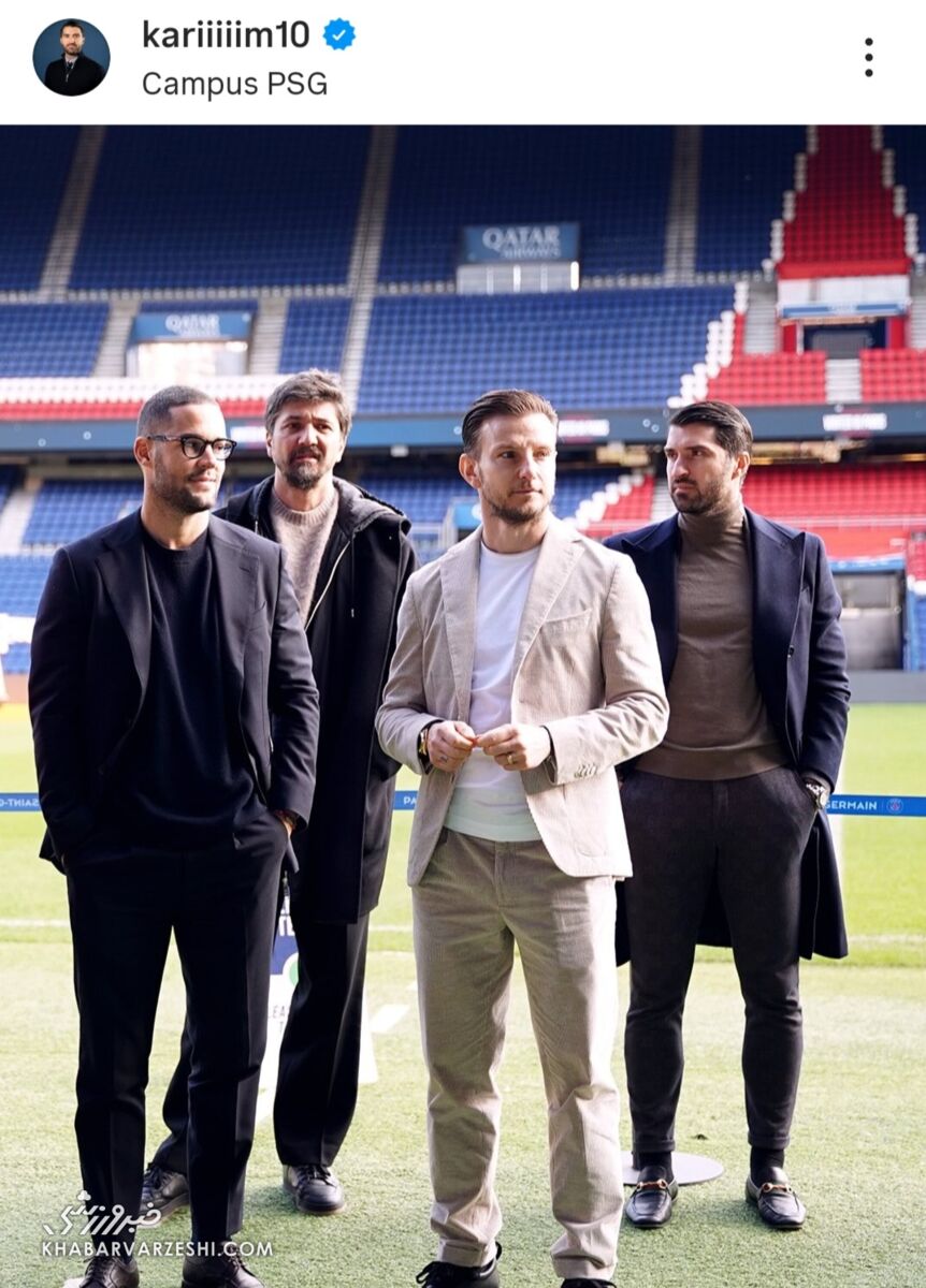 مهاجم پرسپولیسی با ستاره سابق بارسلونا به پاریسنژرمن رفت +عکس