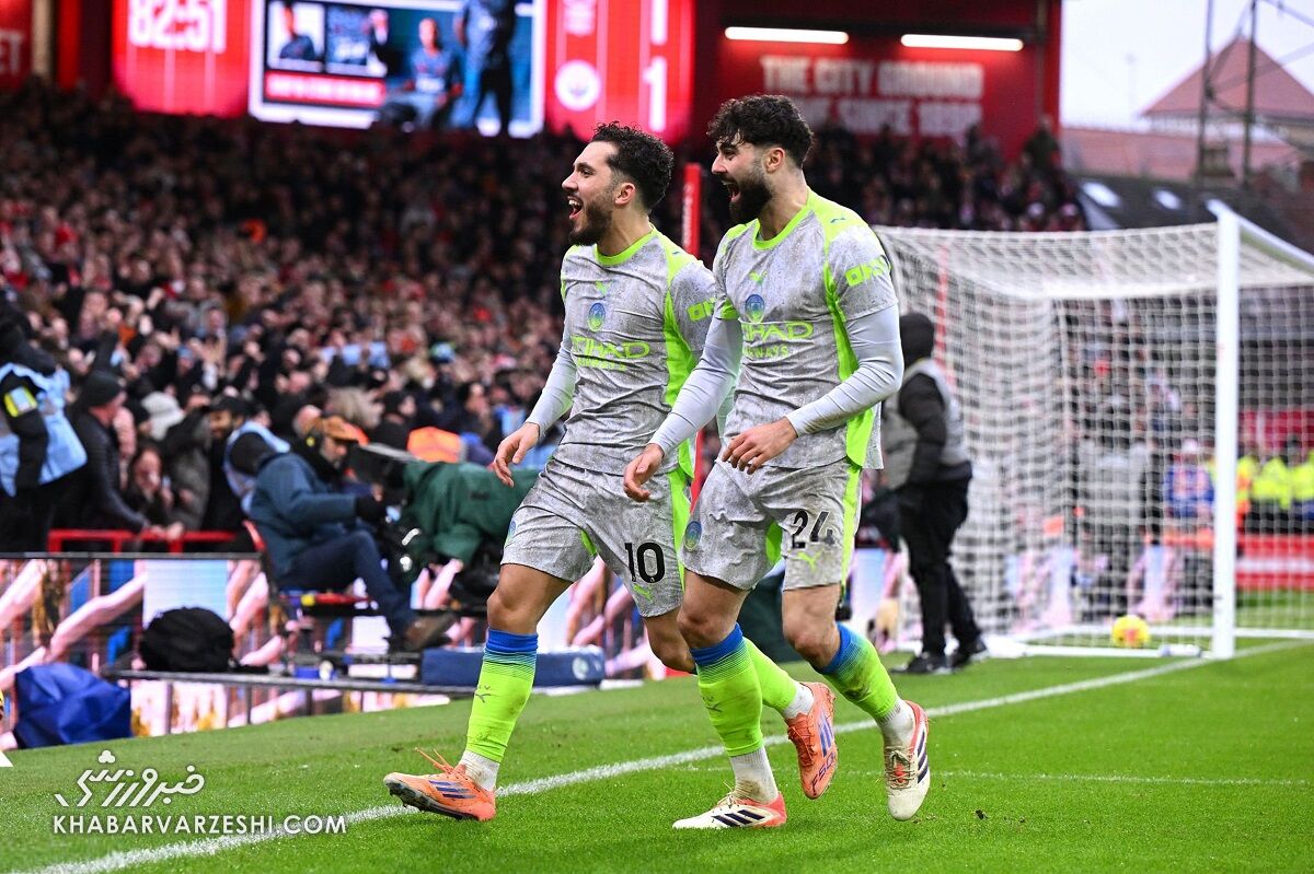 ناتینگام فارست ۱ - منچسترسیتی ۲/ جشن کریسمس سیتیزن‌ها با صدرنشینی