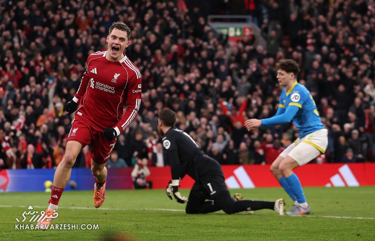 ویدیو| خلاصه بازی لیورپول ۲ – ولورهمپتون ۱/ پایان سال احساسی با برد و گلزنی ویرتس