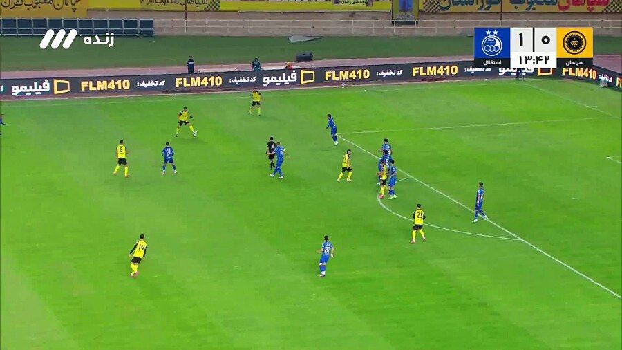 ویدیو| گل اول سپاهان به استقلال (گل به خودی آشورماتوف)