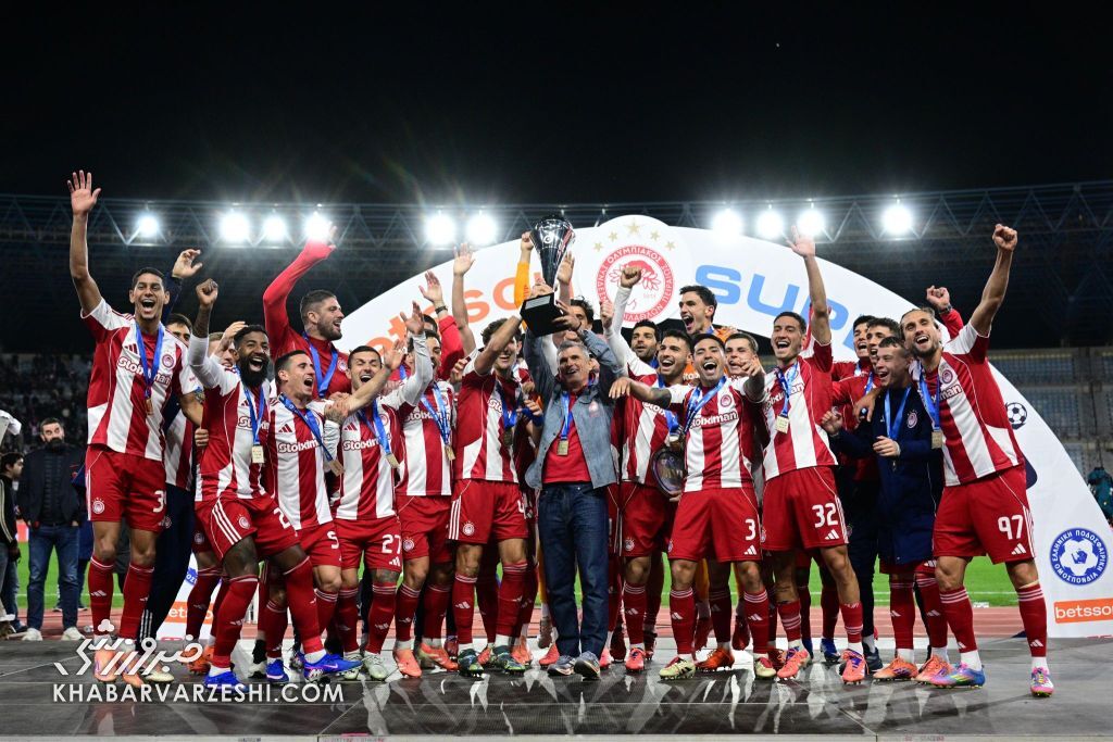 طارمی با المپیاکوس قهرمان شد/ تاجگذاری پادشاه ایرانی در یونان با فتح سوپرجام +ویدیو