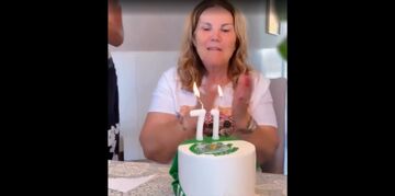 ویدیو| جشن تولد ۷۱ سالگی مادر رونالدو