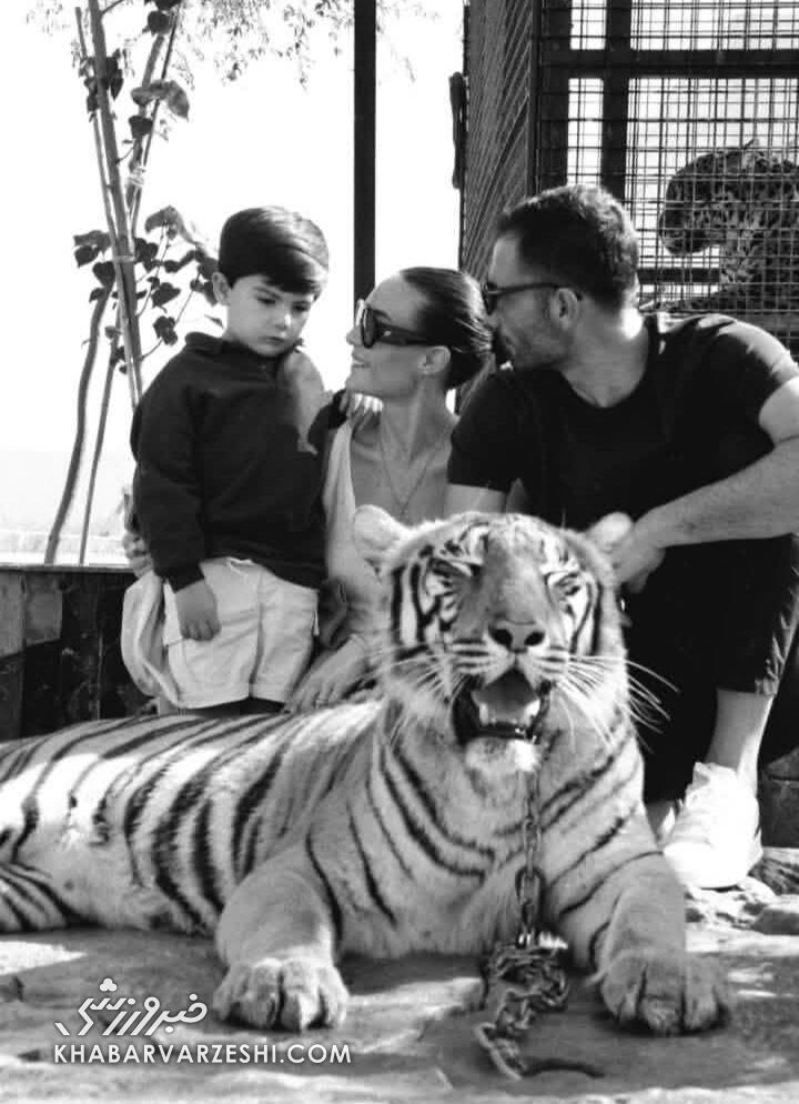 ستاره لالیگایی استقلال روی جت اسکی/ تعطیلات زمستانی آدان با خانواده در دربی +عکس