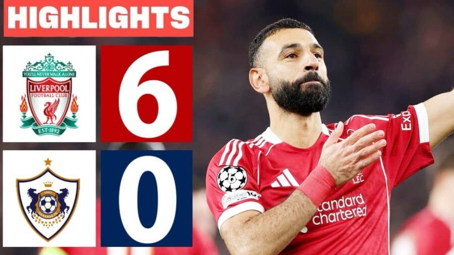 ویدیو| خلاصه بازی لیورپول ۶ – قره باغ ۰/ سه گل در ۱۱ دقیقه