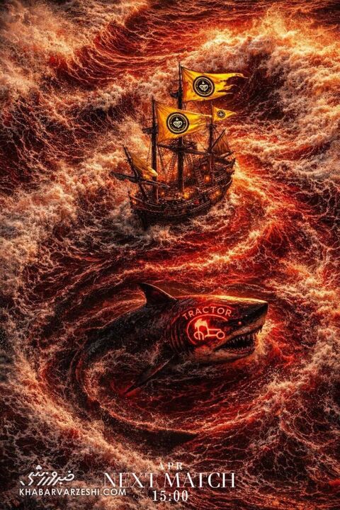 پوستر ویژه بازی مهم هفته؛ حمله کوسه تبریز به کشتی سپاهان