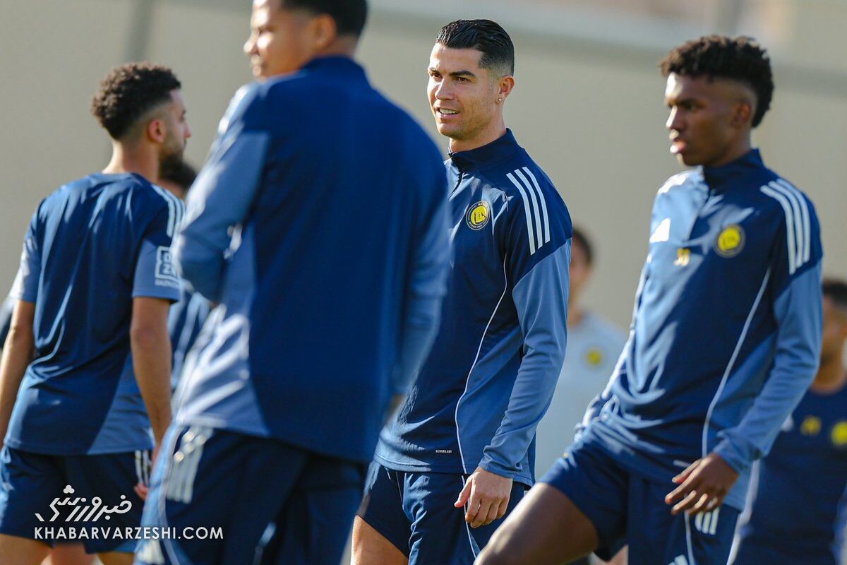 کریستیانو رونالدو در تمرین النصر