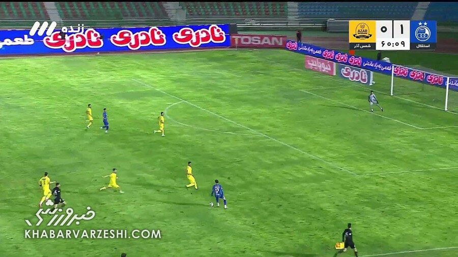 ویدیو| گل دوم استقلال به شمس آذر (سحرخیزان)/ سحرخیزان موشک زد