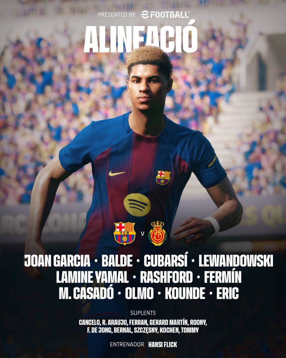 ترکیب بارسلونا مقابل مایورکا اعلام شد +عکس