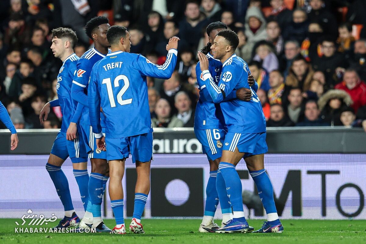 والنسیا ۰ – رئال مادرید ۲/ رئالی‌ها در خانه خفاش سه امتیاز گرفتند