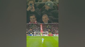 ویدیو| واکنش دیدنی پدر هالند به گل پیروزی بخش او در آنفیلد