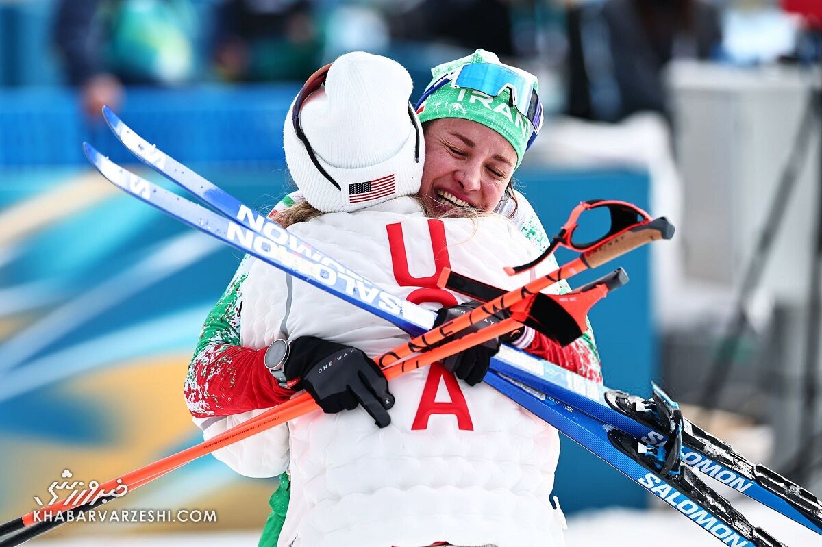 نماینده ایران در آغوش دختر اسکی‌باز آمریکایی +تصاویر