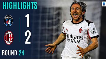 ویدیو| خلاصه بازی پیزا ۱ - میلان ۲/ مودریچ فرشته نجات شد