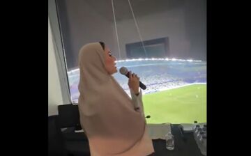 ویدیو| یک زن عرب در استادیوم خبرساز شد