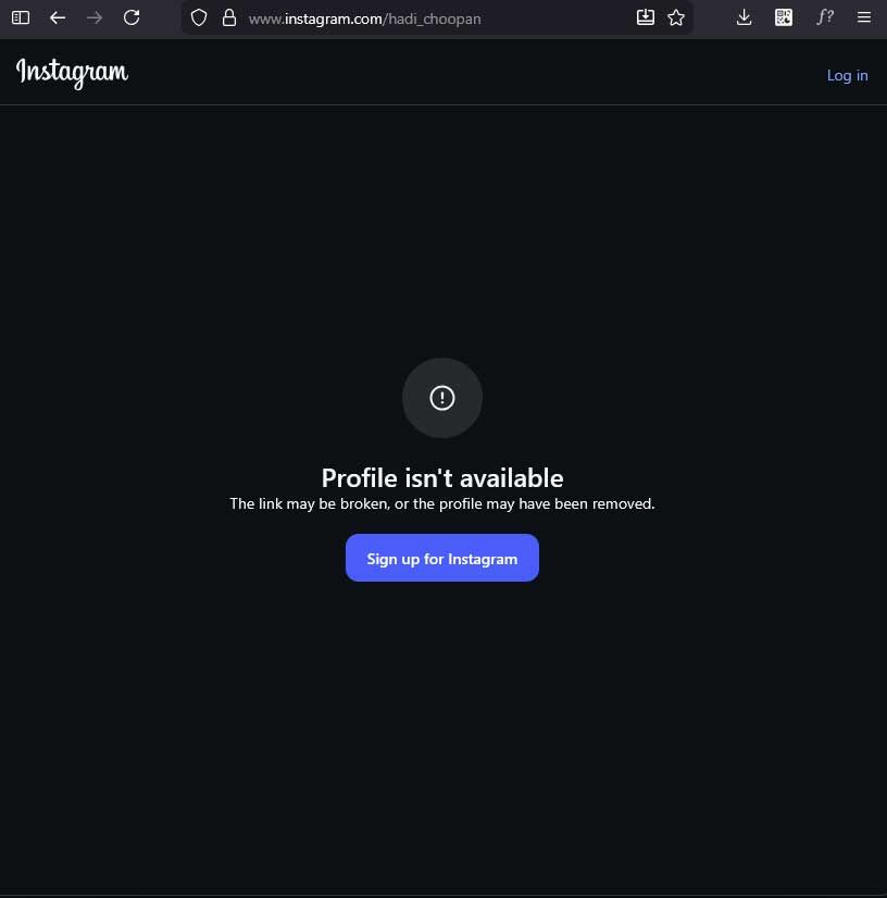 پیج اینستاگرام هادی چوپان