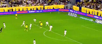 ویدیوی گلزنی رونالدو از زاویه بسته/ گل چهارم النصر به الحزم