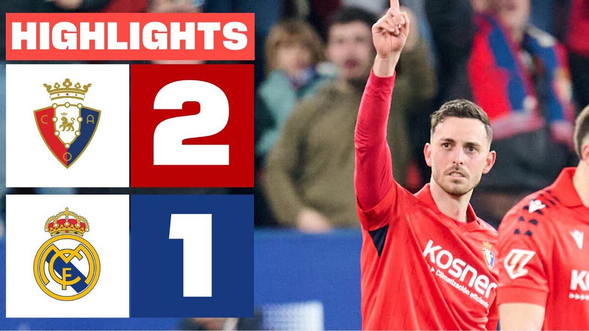 ویدیو| خلاصه بازی اوساسونا ۲ – رئال مادرید ۱/ بارسا در پامپلونا شاد شد!