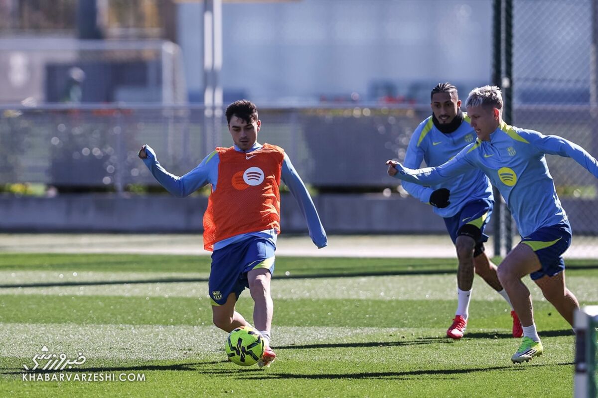 پدری در تمرین بارسلونا