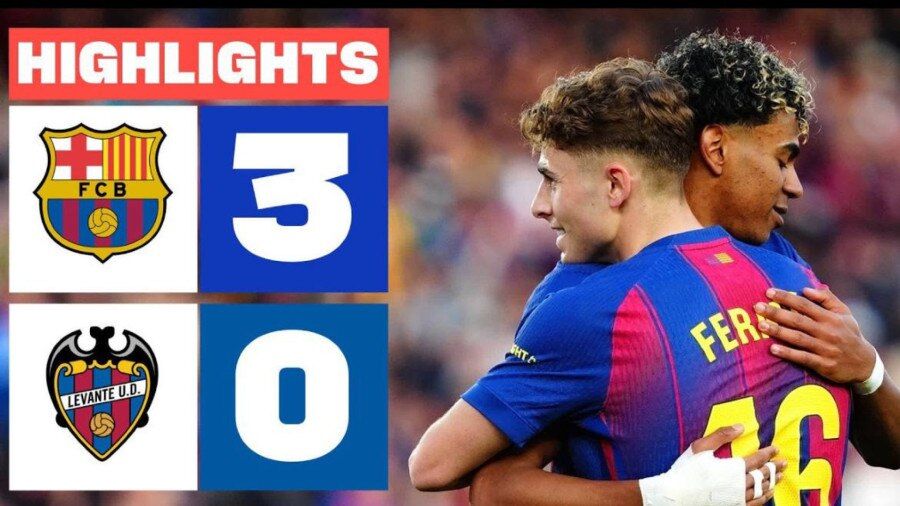 ویدیو| خلاصه بازی بارسلونا ۳ – لوانته ۰/ بازگشت دوباره به صدر