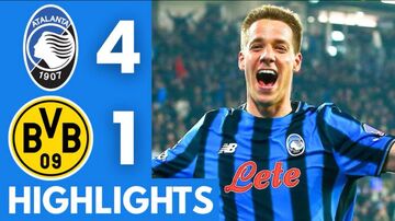 ویدیو| خلاصه بازی آتالانتا ۴ - دورتموند ۱/ کامبک تماشایی و دراماتیک!