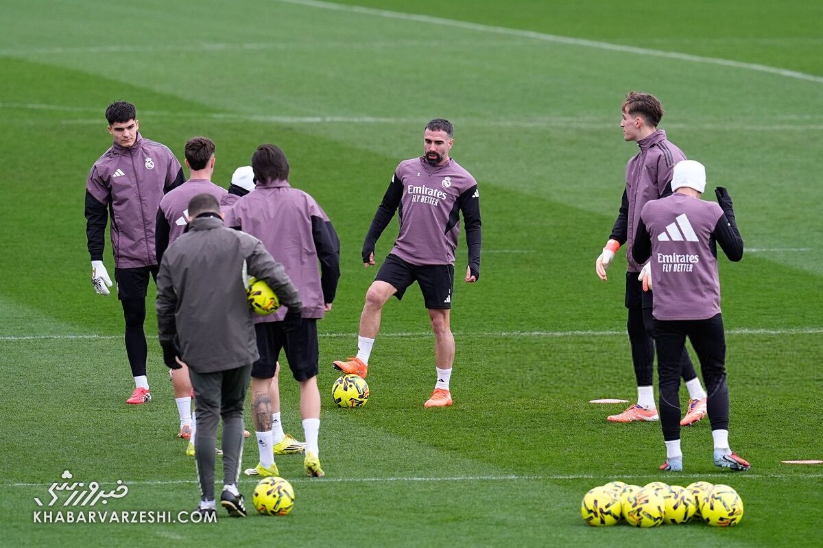 دنی کارواخال در تمرین رئال مادرید
