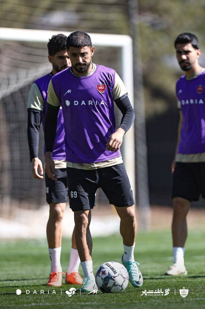 محمدامین کاظمیان در تمرین پرسپولیس