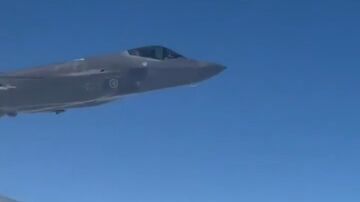 ویدیو| اسکورت پرواز برگشت از جام جهانی با F-35!