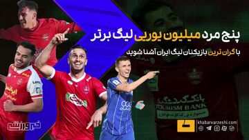 ویدیو| ۵ مرد میلیون یورویی؛ با گران‌ترین بازیکنان لیگ برتر ایران آشنا شوید!
