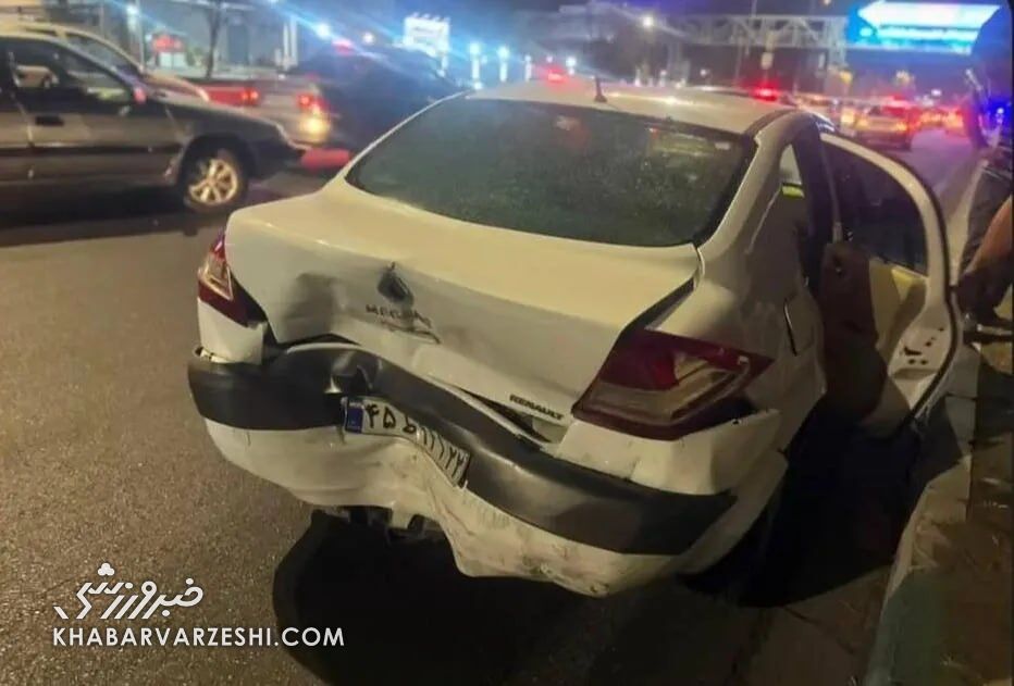 تصادف وحشتناک ستاره پیشین استقلال؛ خودروی مگان له‌ولورده شد! +تصاویر