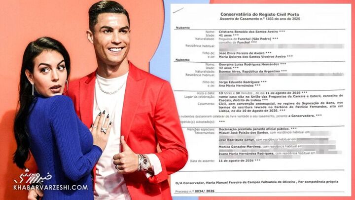 جزئیات توافق مالی پیش از ازدواج کریستیانو و جورجینا لو رفت؛ اگر رونالدو از همسرش طلاق بگیرد... +سند