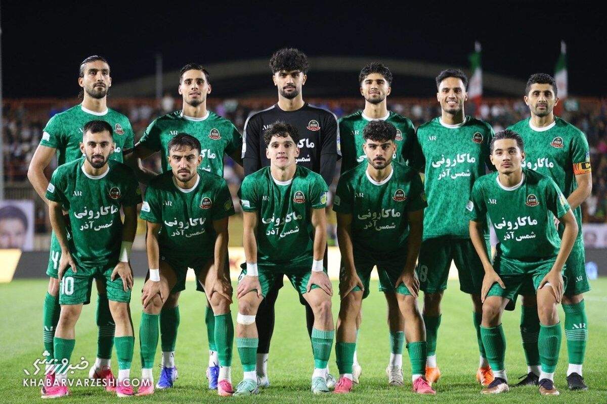 عکس تیمی شمس آذر مقابل پرسپولیس