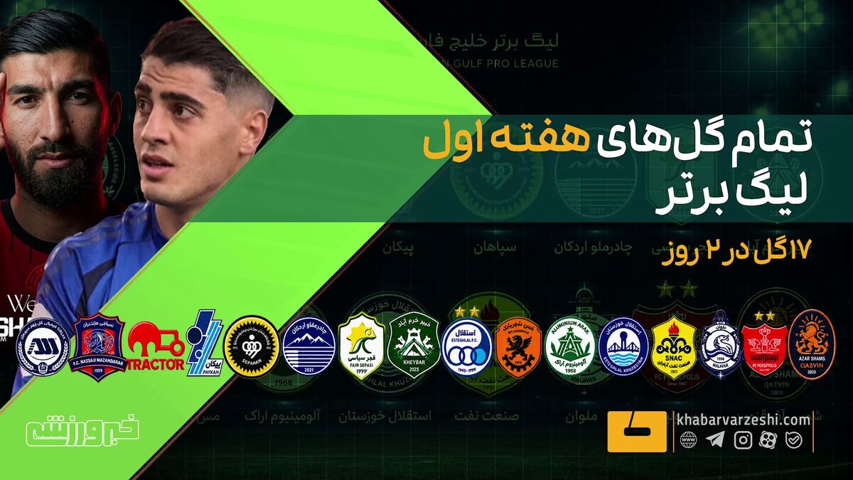 ویدیو| تمام گل‌های هفته اول لیگ برتر/ ۱۷ گل در ۹ بازی