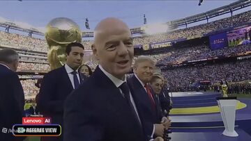 ویدیوی داور وسط از فینال جام جهانی ۲۰۲۶ منتشر شد/ از صحنه جنجالی بازی تا مدال دادن ترامپ!