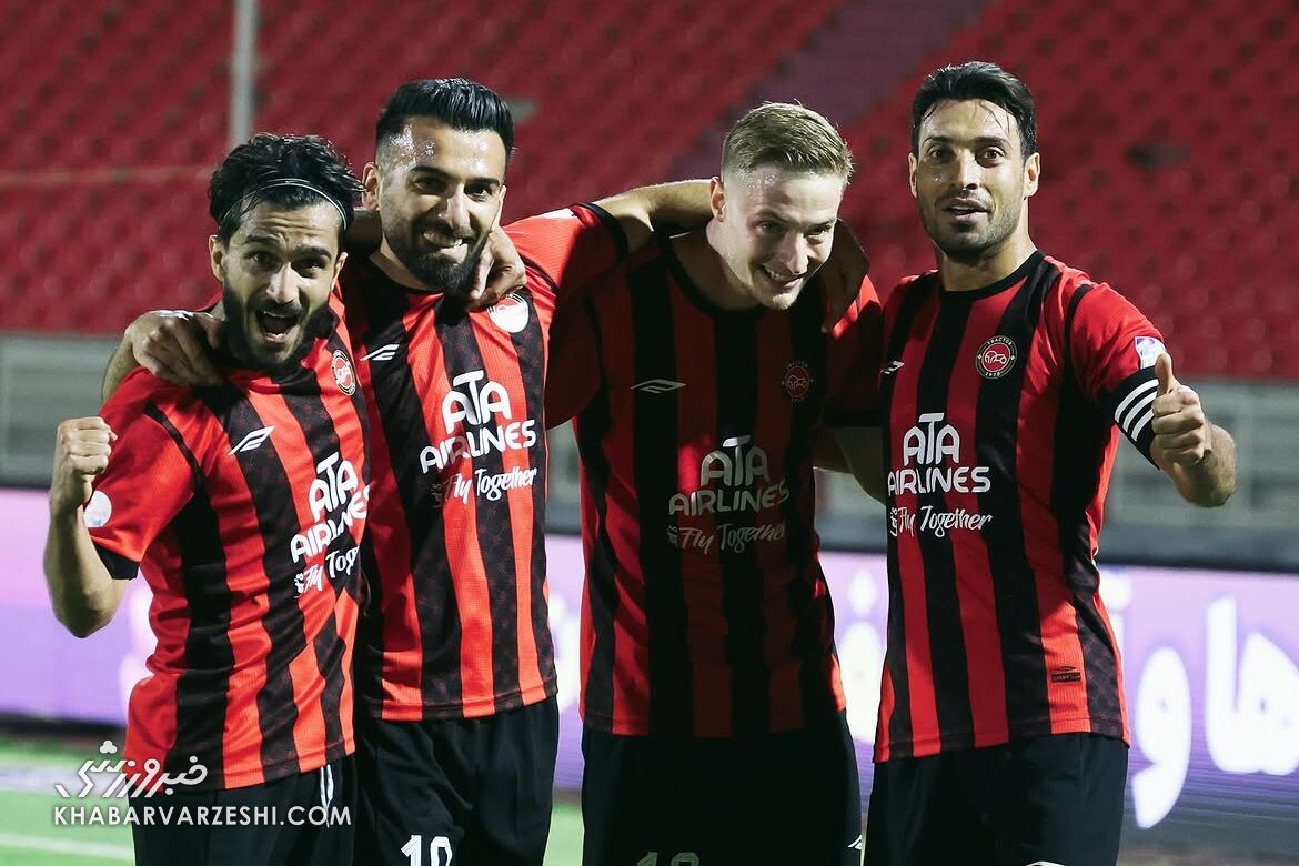 شادی گل تومیسلاو اشترکالی در دیدار تراکتور - پرسپولیس