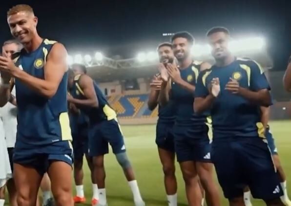 حضور پرشور رونالدو در جشن تولد سرمربی النصر