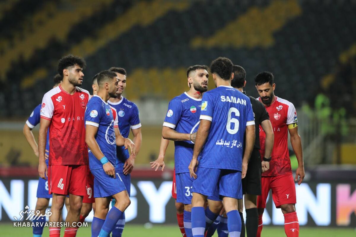 درگیری محمدحسین کنعانی‌زادگان و عارف آقاسی در دیدار استقلال - پرسپولیس
