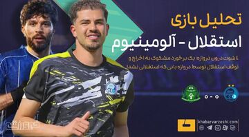 ویدیو| تحلیل بازی استقلال - آلومینیوم/ ۴ شوت، یک برخورد مشکوک و ...