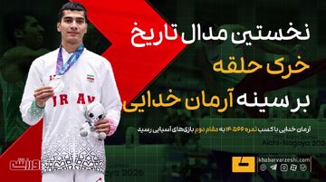 ویدیو| تاریخ‌سازی آرمان خدایی؛ نخستین مدال ایران در خرک حلقه بازی‌های آسیایی