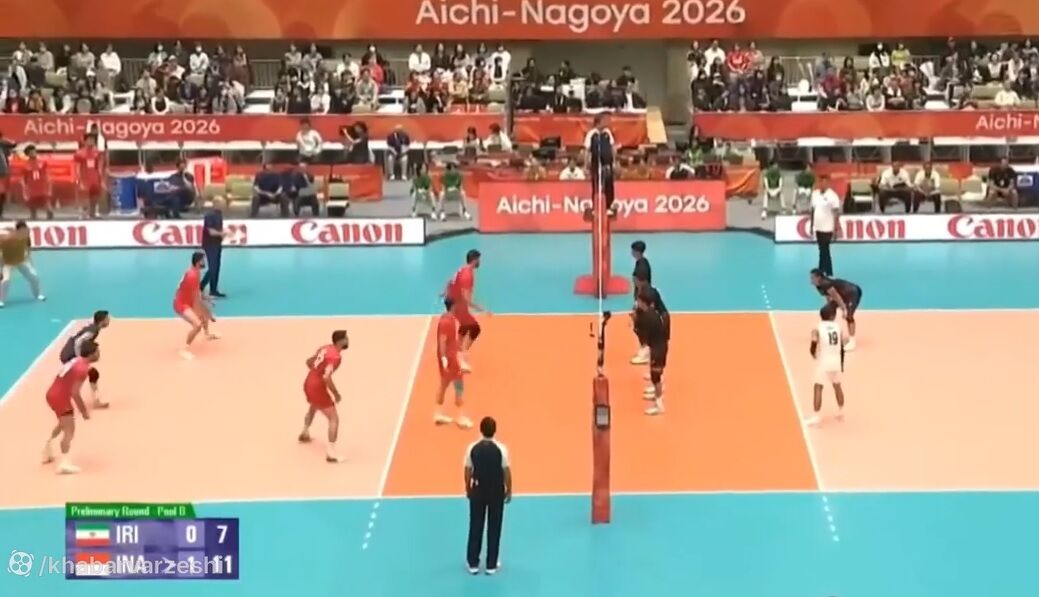 کامبک والیبال ایران مقابل اندونزی در بازیهای آسیایی
