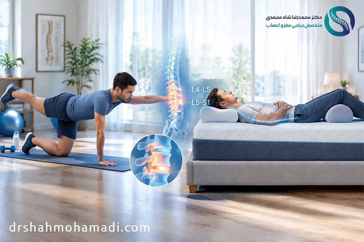 بهترین ورزش و روش خوابیدن برای دیسک کمر و کاهش کمردرد (مورد تایید متخصص دیسک کمر)