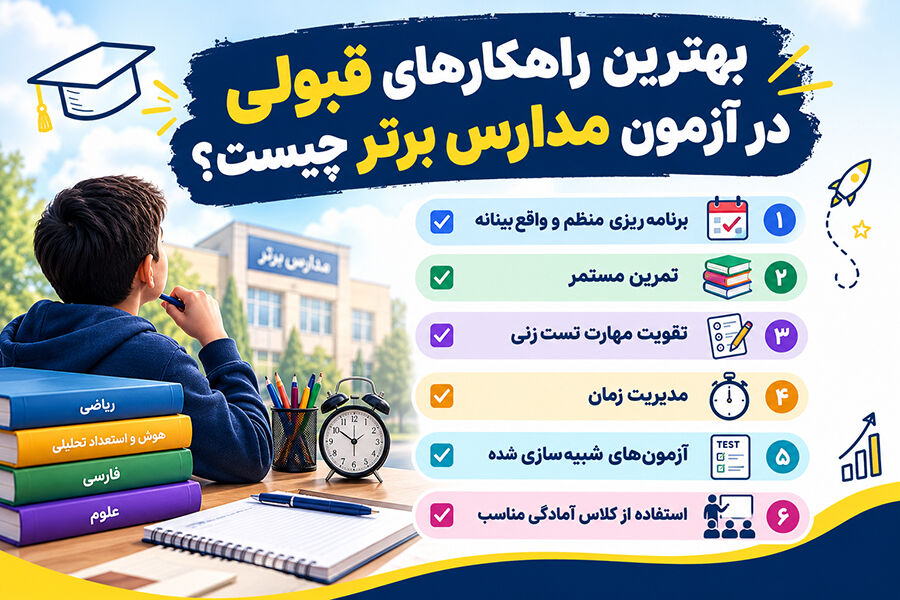 بهترین راهکارهای قبولی در آزمون مدارس برتر چیست؟
