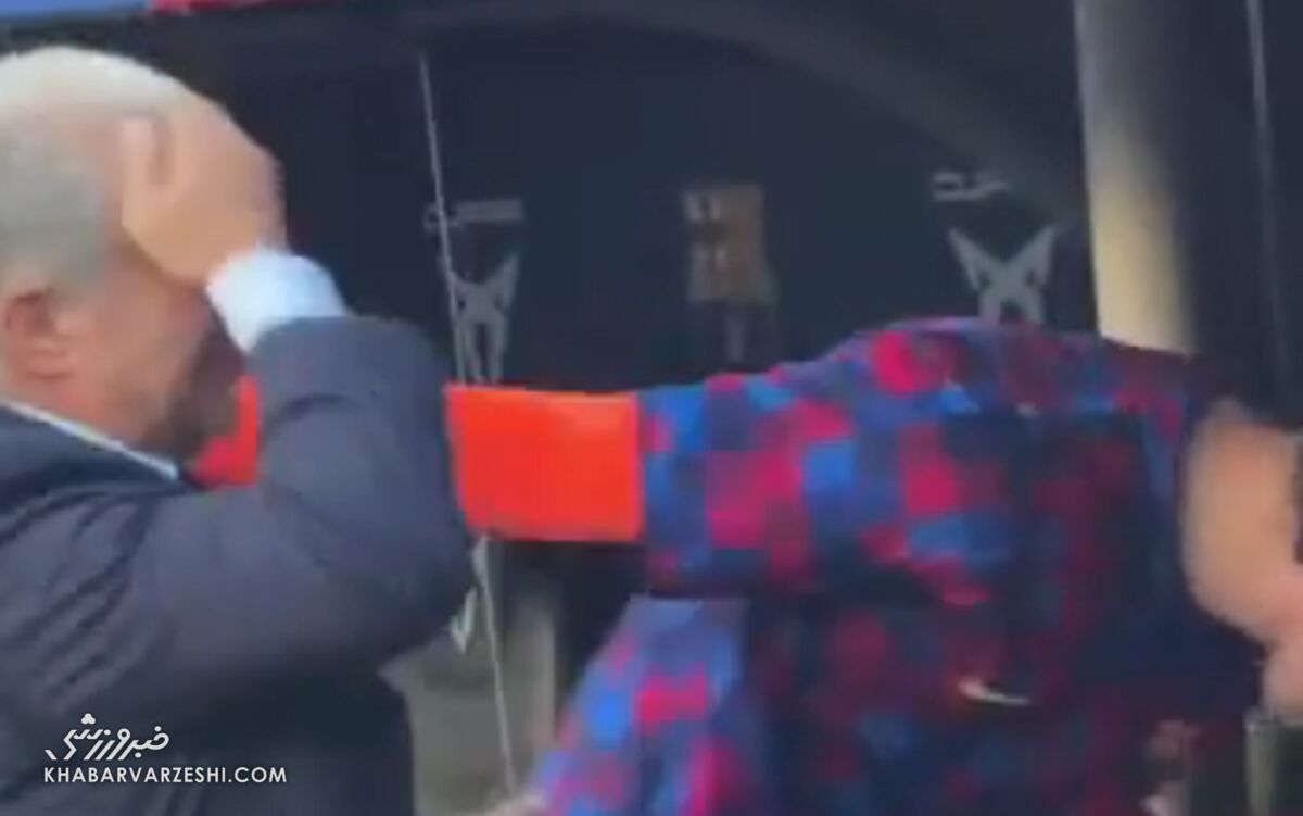 برخورد سر دروازهبان بارسلونا با سقف و واکنش لاپورتا