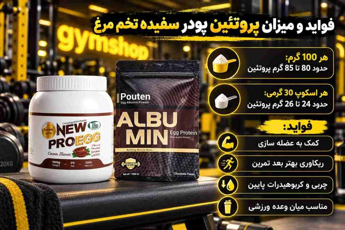 پودر سفیده تخم مرغ چقدر پروتئین دارد؟ | فواید + 5 روش مصرف
