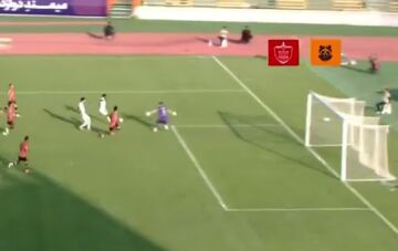 ویدیو| گل اول پرسپولیس به مس شهر بابک/ پاس اورونوف، ضربه زیرطاق بیفوما