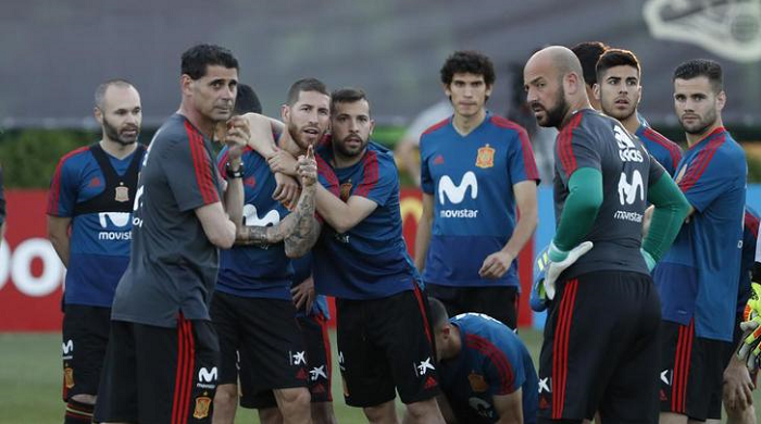 نخستین حضور هیرو در تمرین اسپانیا