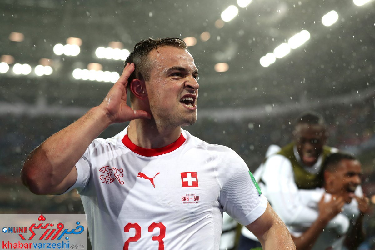 شاکیری بهترین بازیکن دیدار سوئیس - صربستان